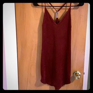 Windsor Burgundy Velvet Mini Dress